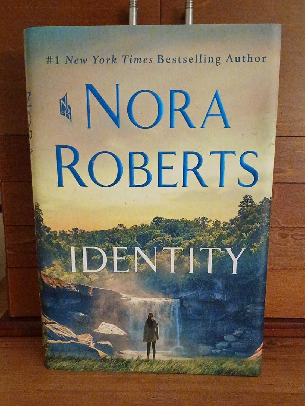 Nora Roberts "Identity" Hardcover Book - Blue/Green Cover